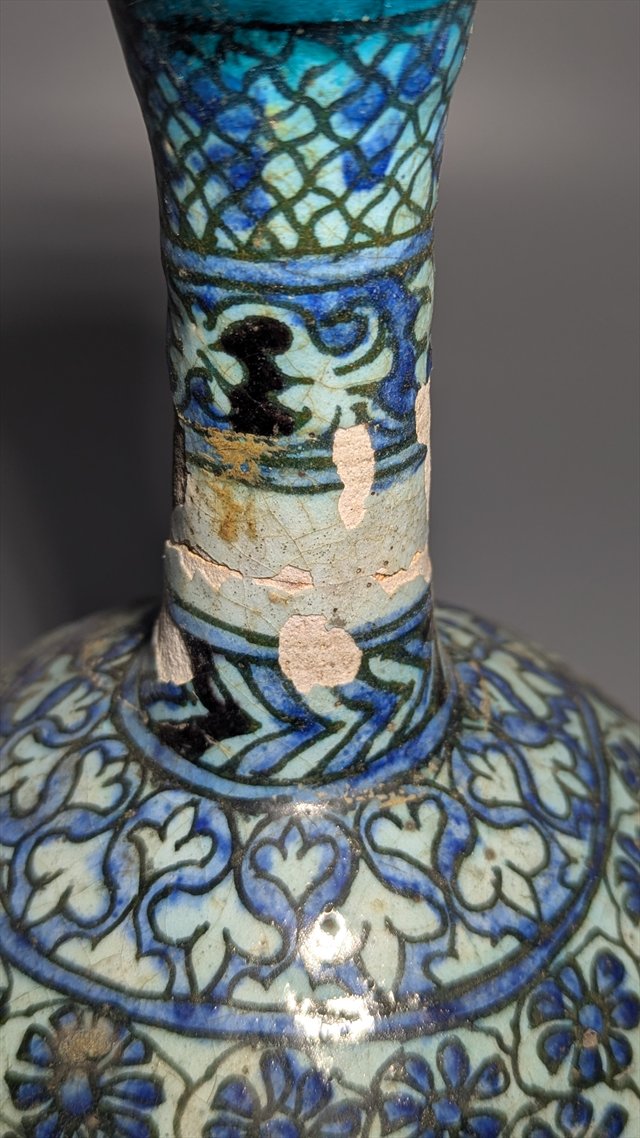 Multan Glazed Earthenware Bottle Vase — view 4