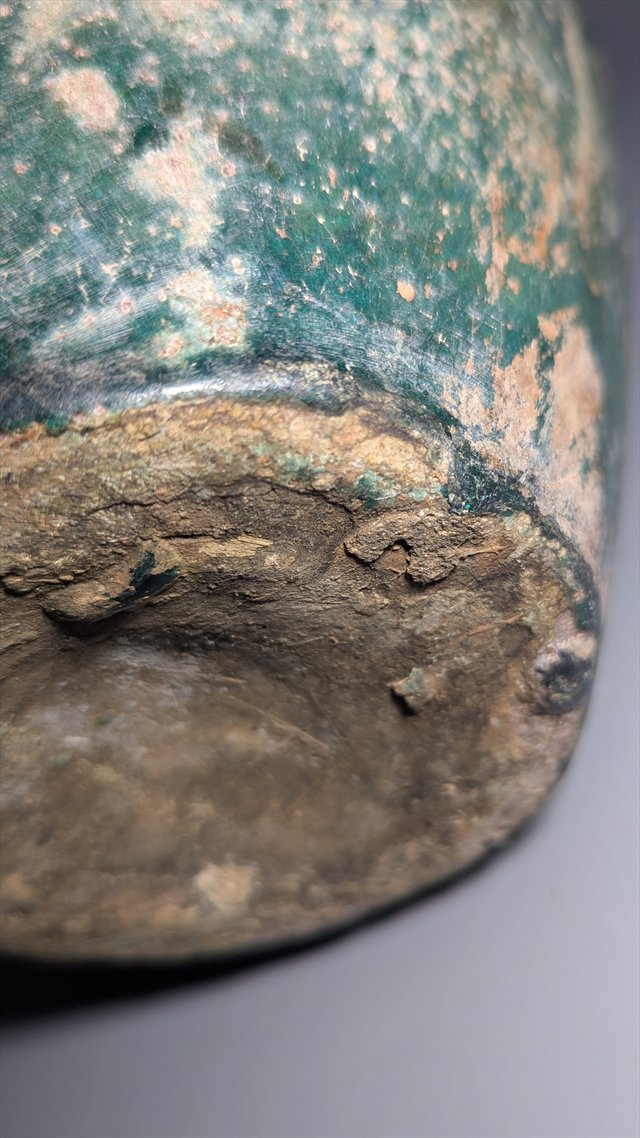 Attributed Chinese Green-Glazed Pottery Hu Jar, Han Dynasty — view 13