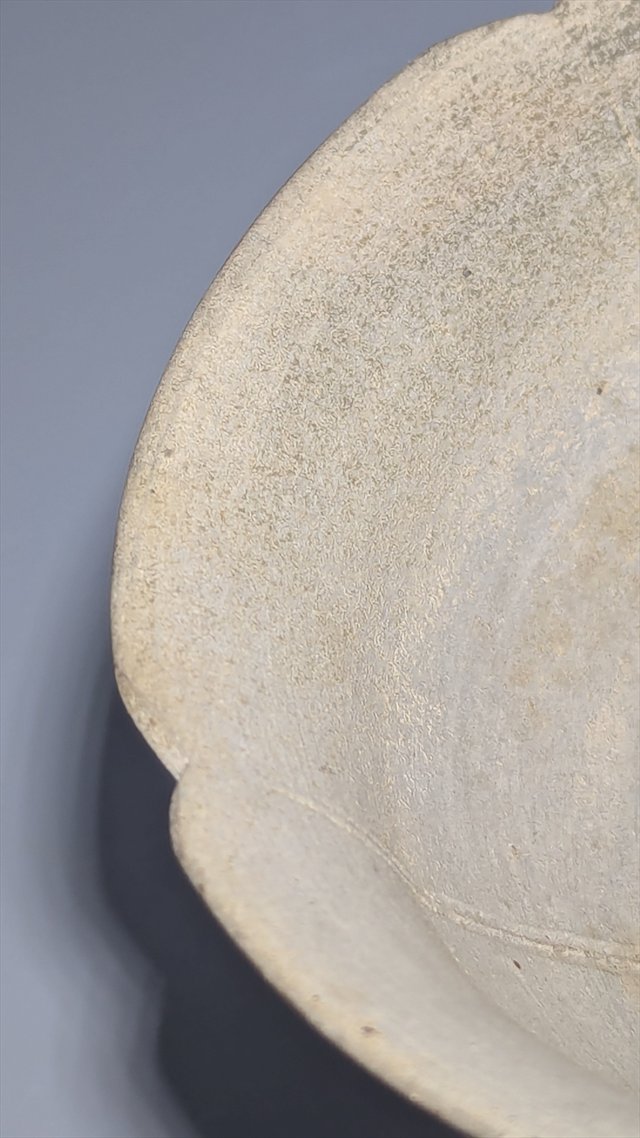 Korean Unified Silla Stoneware Lotus Bowl — view 3
