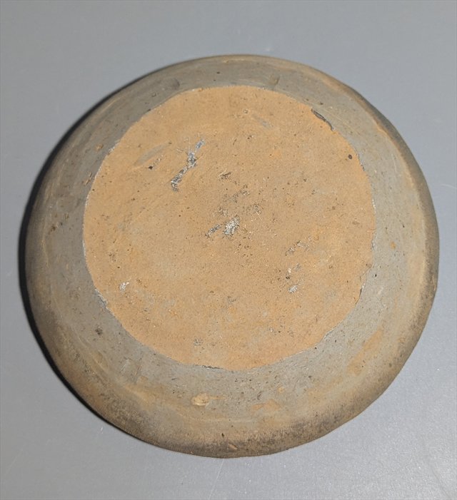 Chinese Textile-Impressed Stoneware Dish, — view 5