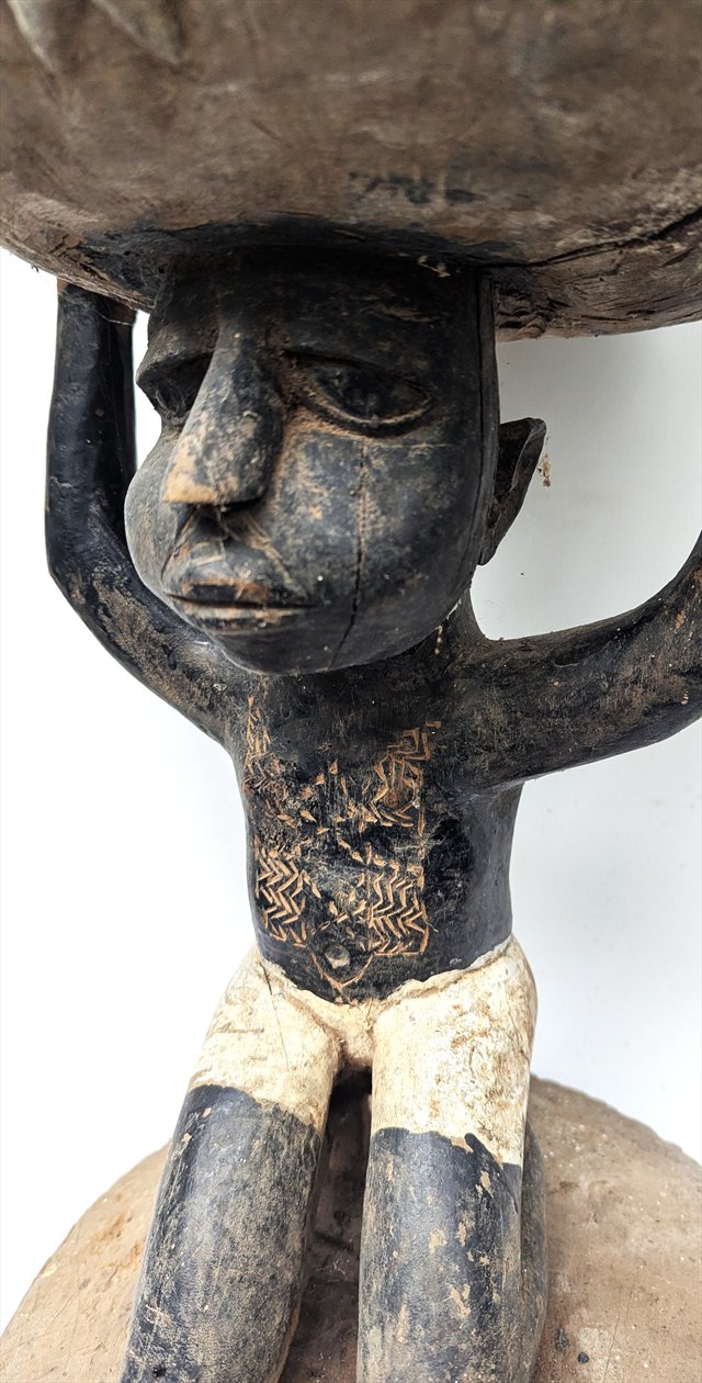 Central African Figural Caryatid Stool — view 5