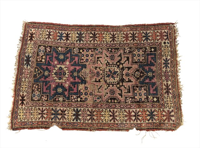 Antique Caucasian Shirvan-Style Hand-Knotted Wool Rug — view 6