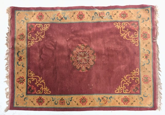 Chinese Art Deco Wool Rug, Tientsin — view 1