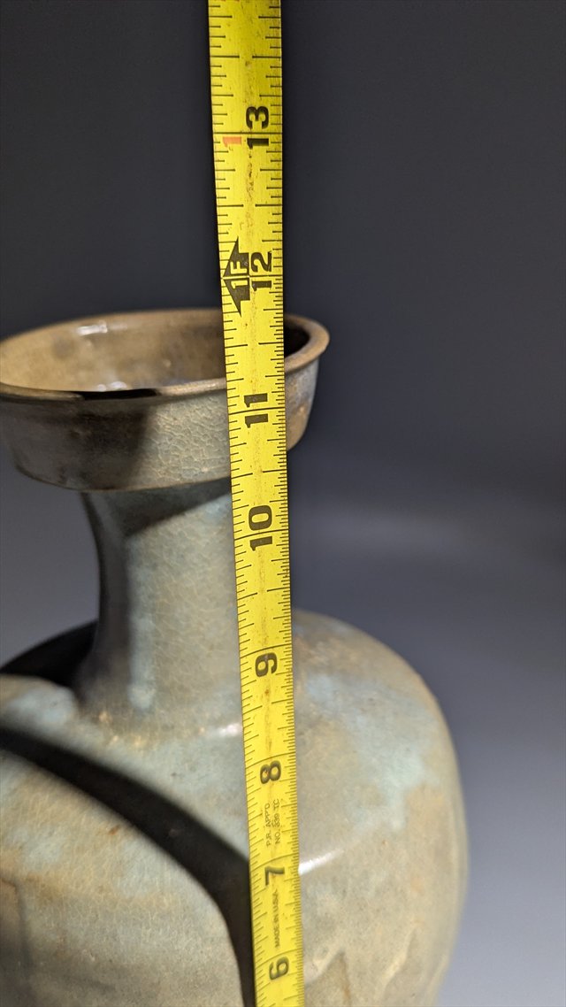Korean Goryeo Dynasty Celadon Dish-Mouth Vase — view 12