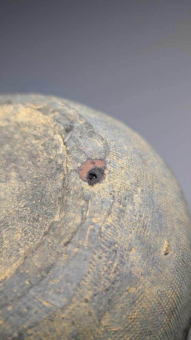 Chinese Impressed Gray Pottery Handled Vessel — view 7