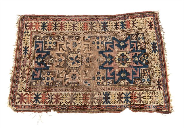 Antique Caucasian Shirvan-Style Hand-Knotted Wool Rug — view 1