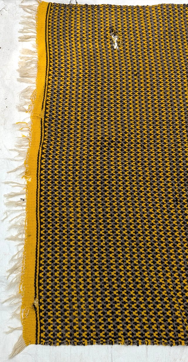 Vintage Handwoven Wool Utility Blanket — view 6