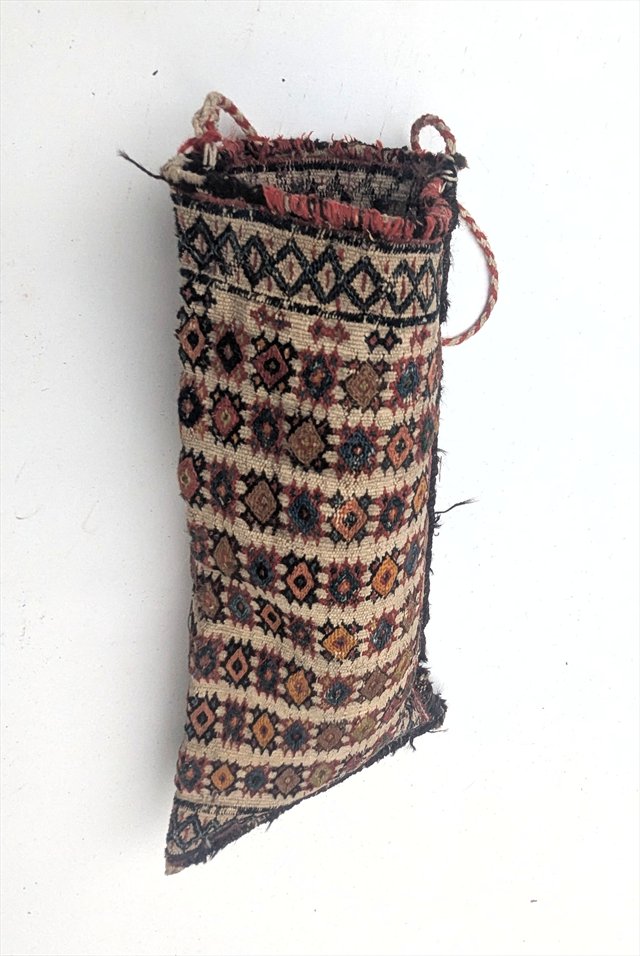 Persian Tribal Soumak Spindle Bag — view 1