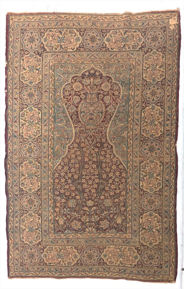 Persian Kashan or Isfahan Tree of Life Prayer Rug — view 6
