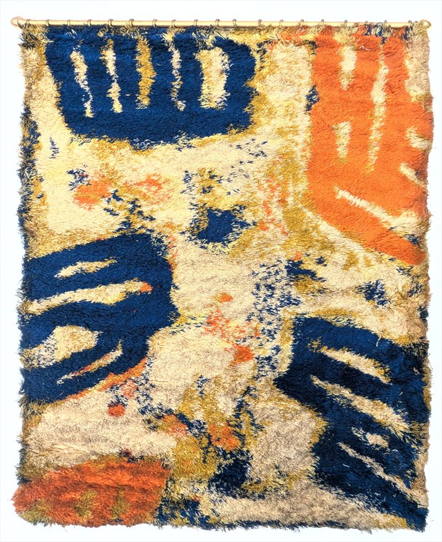 Vintage Scandinavian Rya Rug — view 2