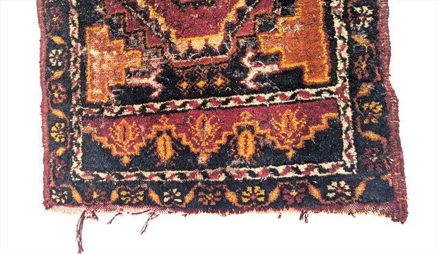 Vintage Hand-Knotted Caucasian Wool Rug — view 2