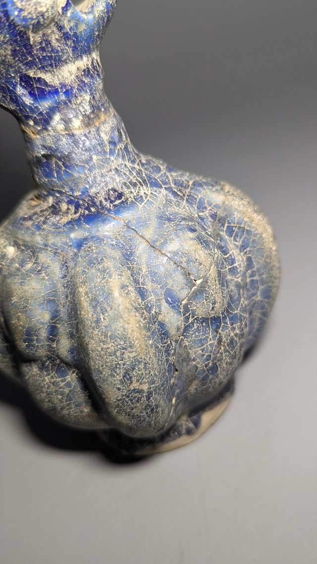 Persian Zoomorphic Blue-Glazed Ewer — view 5