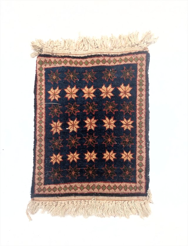 Soviet Azerbaijani Kuba Miniature Rug Sample — view 4