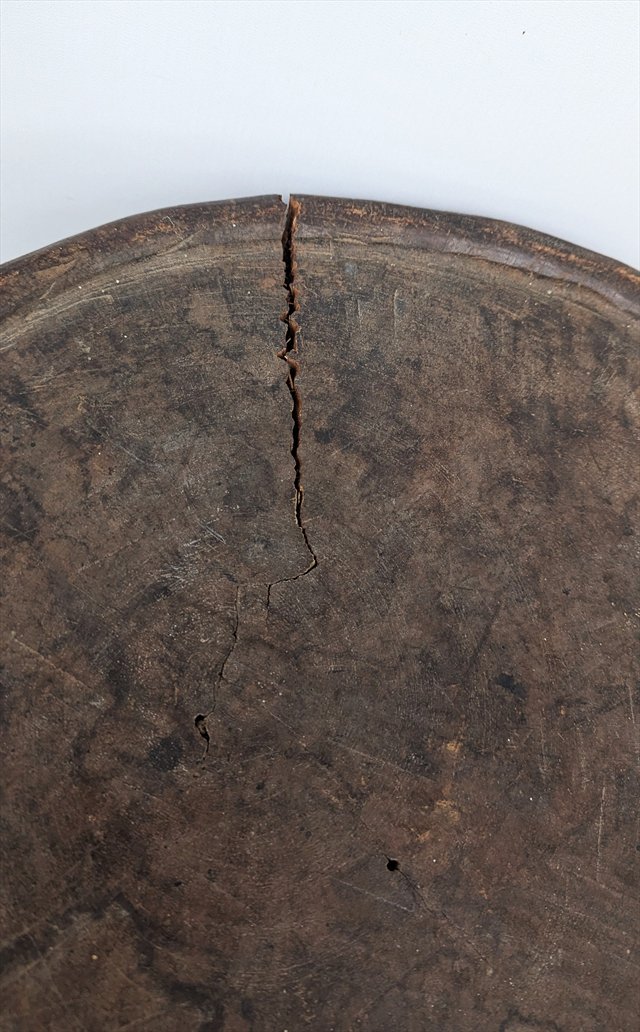Large Cameroon Grasslands Bamileke Openwork Carved Stool — view 4