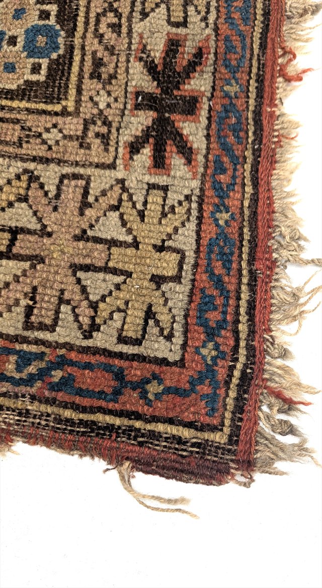 Antique Caucasian Shirvan-Style Hand-Knotted Wool Rug — view 4