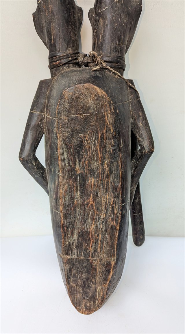 Yaka or Suku Double-Headed Divination Slit Drum, DRC — view 8