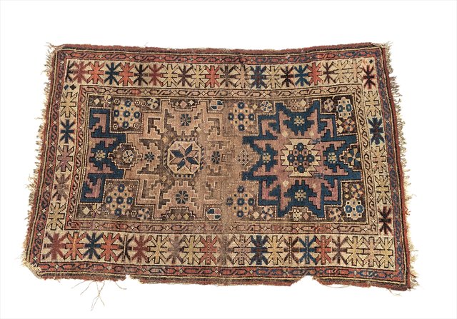 Antique Caucasian Shirvan-Style Hand-Knotted Wool Rug — view 2