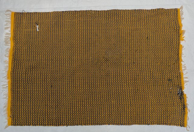 Vintage Handwoven Wool Utility Blanket — view 1