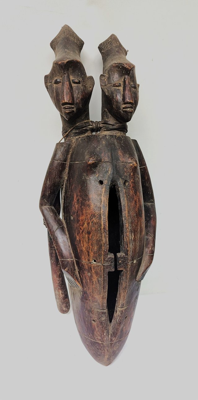 Yaka or Suku Double-Headed Divination Slit Drum, DRC — view 2