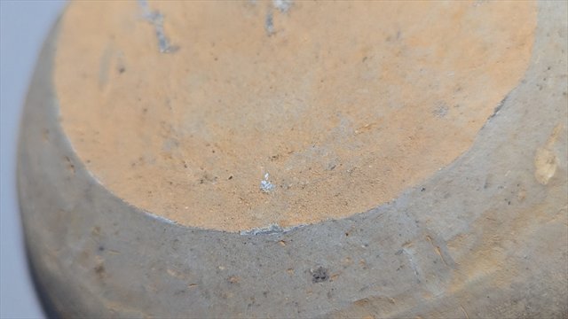 Chinese Textile-Impressed Stoneware Dish, — view 7