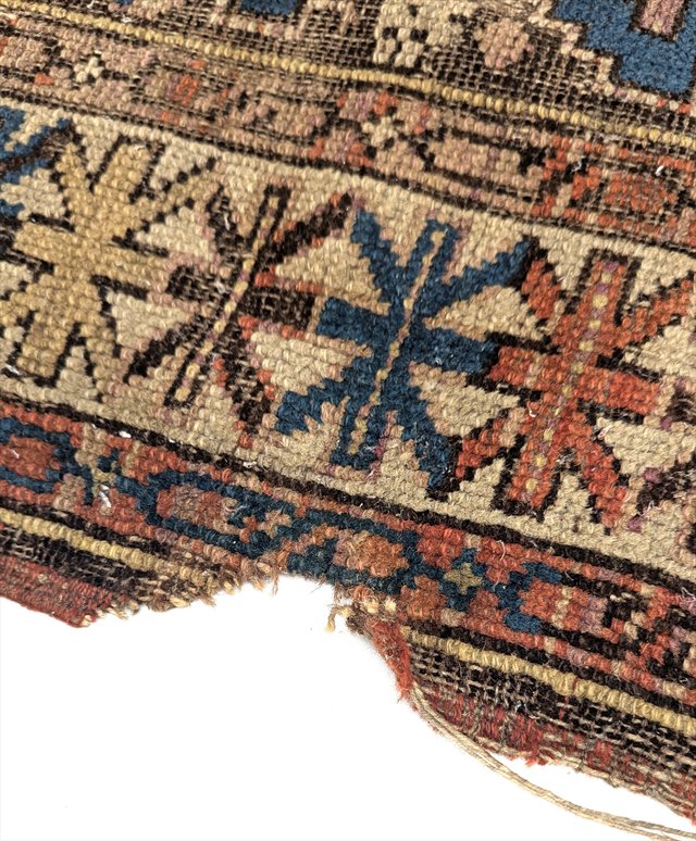 Antique Caucasian Shirvan-Style Hand-Knotted Wool Rug — view 5