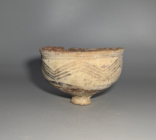 Indus Valley Painted Pottery Footed Bowl — view 1