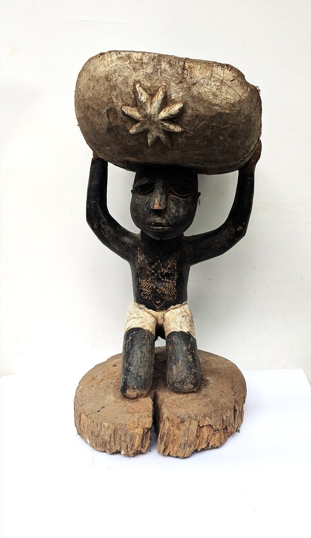 Central African Figural Caryatid Stool — view 1