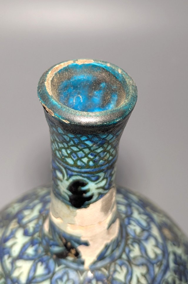 Multan Glazed Earthenware Bottle Vase — view 5