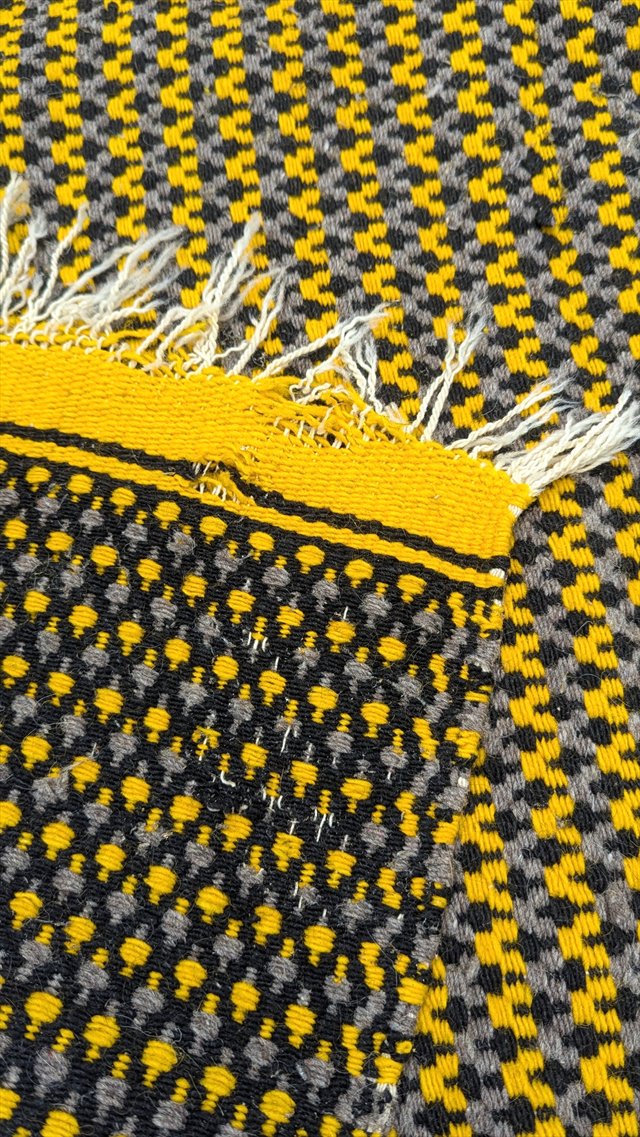 Vintage Handwoven Wool Utility Blanket — view 7