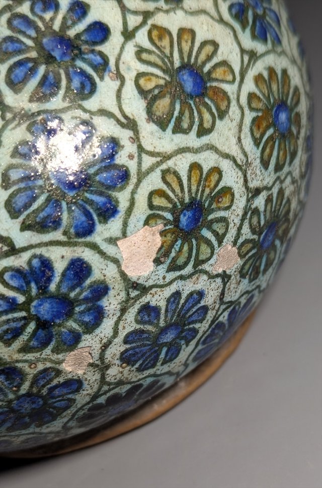 Multan Glazed Earthenware Bottle Vase — view 3