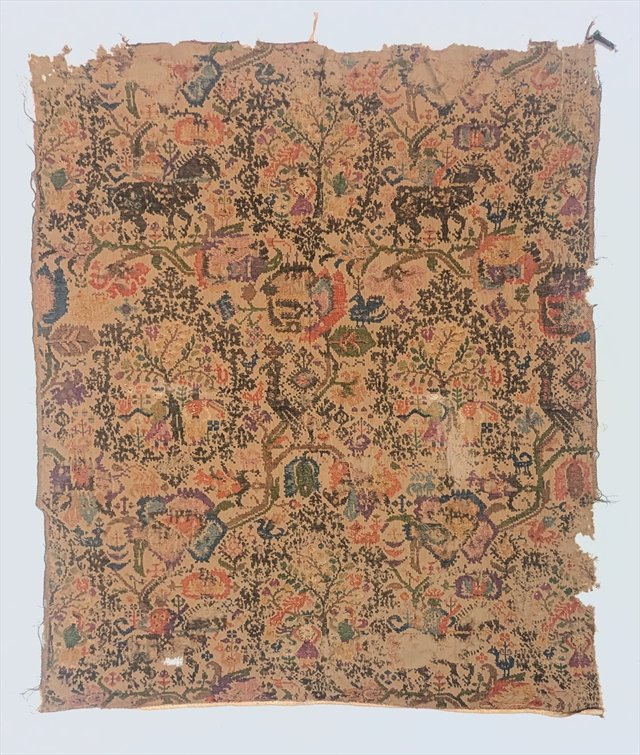 European Verdure Needlepoint Tapestry Panel — view 1