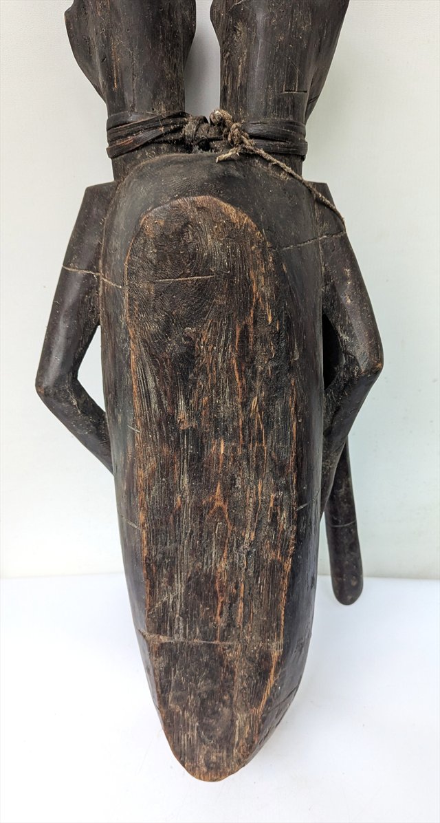 Yaka or Suku Double-Headed Divination Slit Drum, DRC — view 7