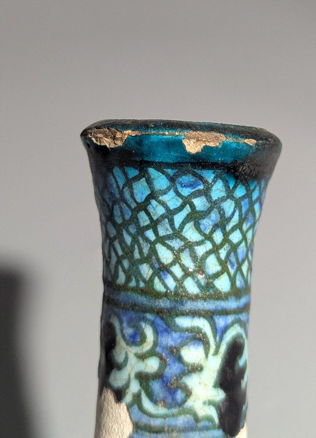 Multan Glazed Earthenware Bottle Vase — view 11