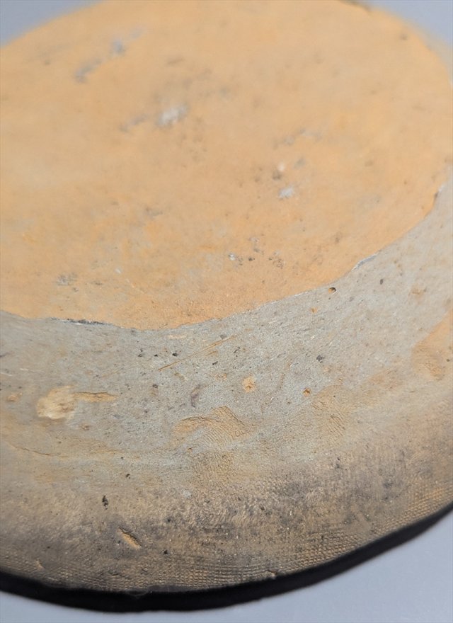 Chinese Textile-Impressed Stoneware Dish, — view 6