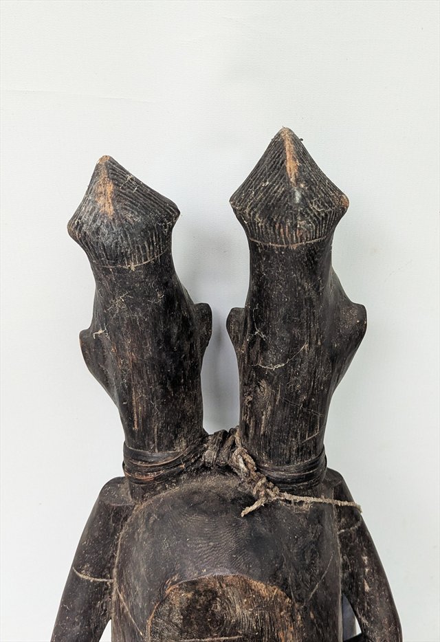 Yaka or Suku Double-Headed Divination Slit Drum, DRC — view 9