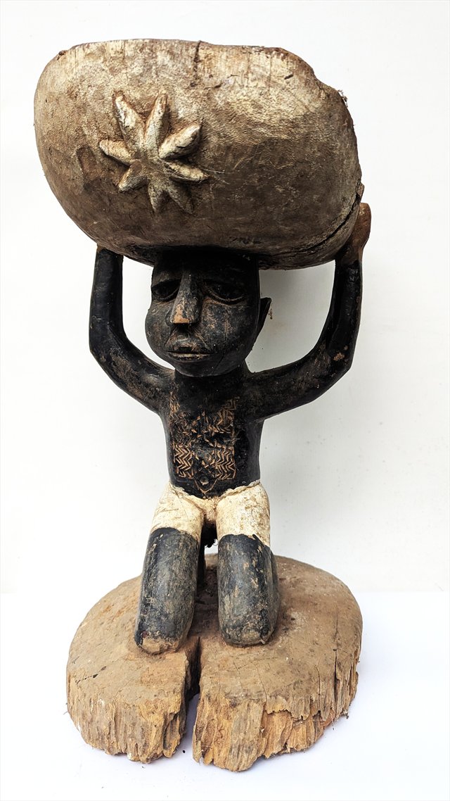 Central African Figural Caryatid Stool — view 2