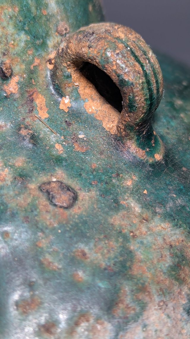Attributed Chinese Green-Glazed Pottery Hu Jar, Han Dynasty — view 11