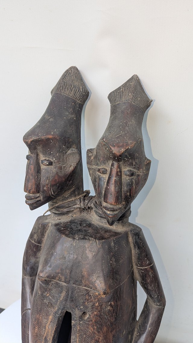 Yaka or Suku Double-Headed Divination Slit Drum, DRC — view 4