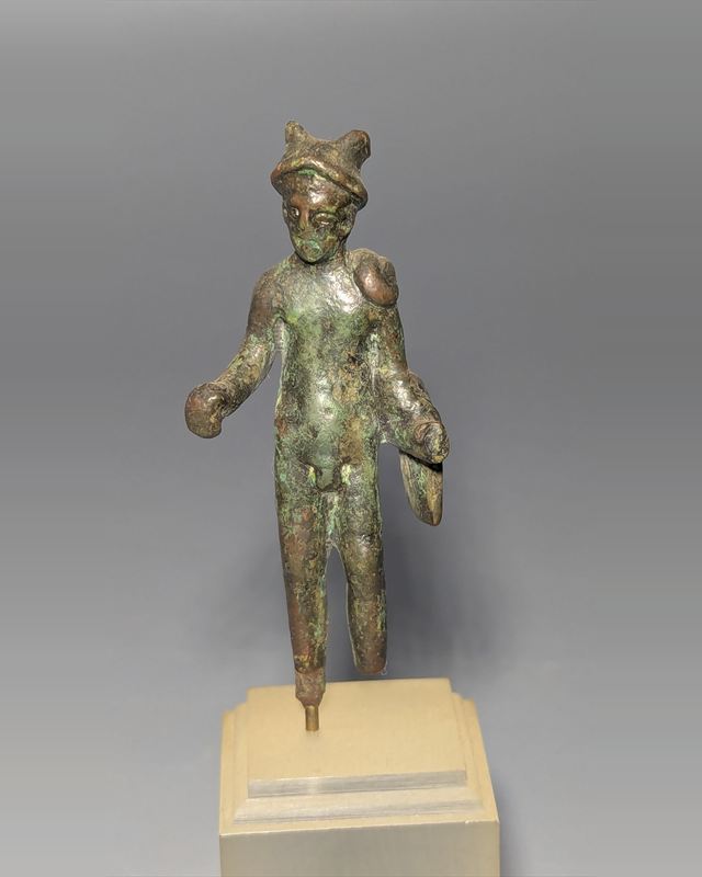 Lot 4, a Roman provincial bronze figure of Mercury