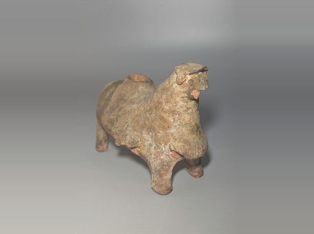 Lot 67, an ancient Iranian terracotta bull-form vessel