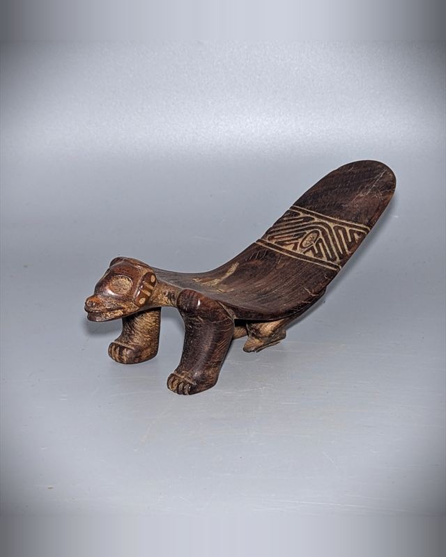 Taino Carved Wood Zoomorphic Duho Ceremonial Seat — view 1 of 5
