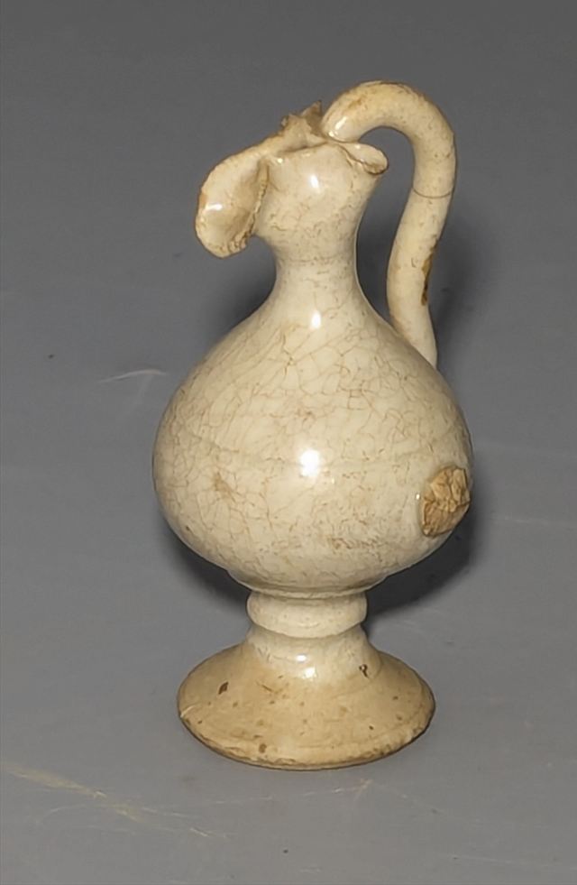 Chinese White-Glazed Miniature Ewer, Tang / Liao Dynasty Style — view 2 of 5
