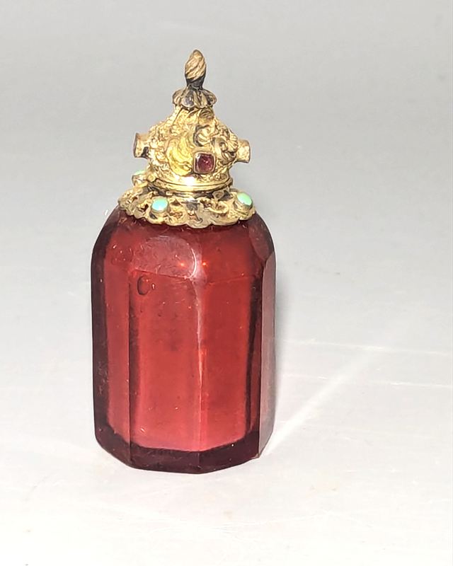 Sino-Tibetan Gem-Set Gilt-Silver Snuff Bottle — view 1 of 5
