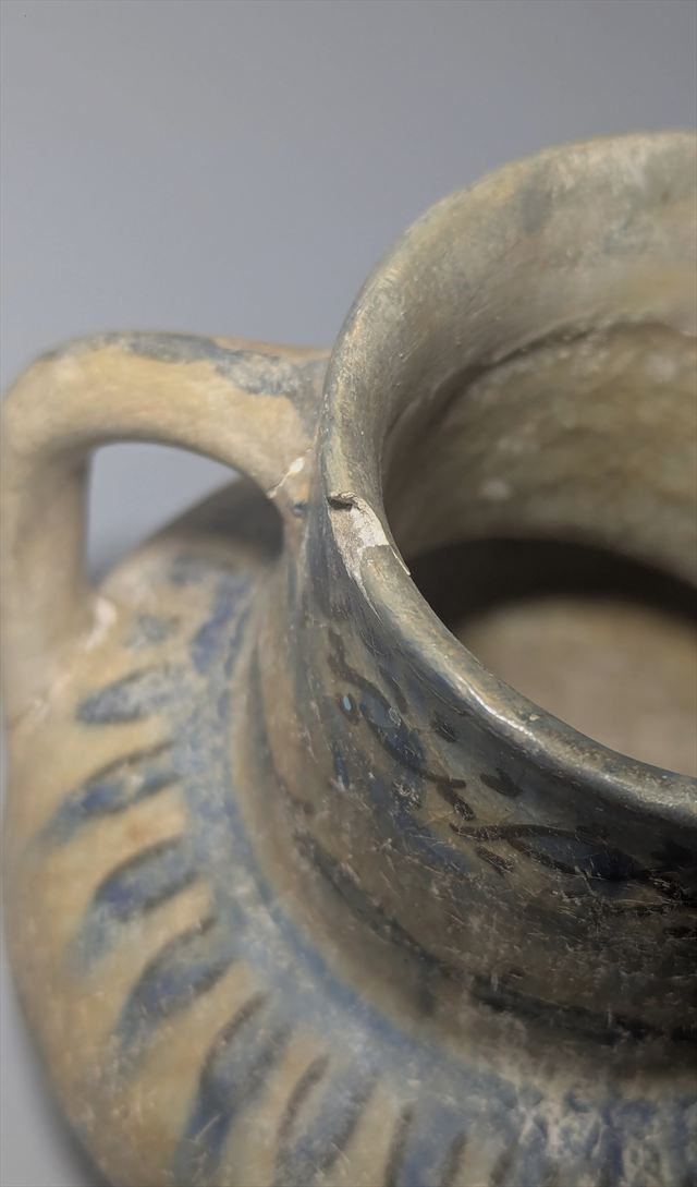 Persian Blue and Black Underglaze Fritware Jug, Probably Kashan, 13th Century — view 5 of 5