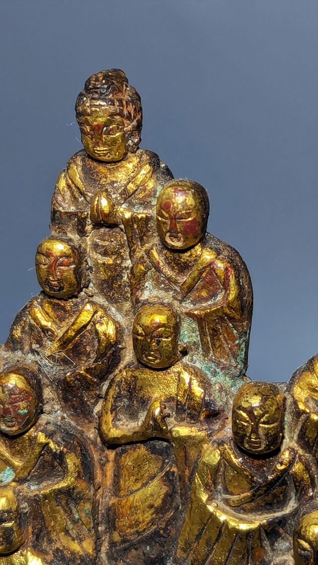 Important Chinese Gilt-Bronze Buddhist Altarpiece, Northern Qi-Sui Dynasty — view 4 of 5