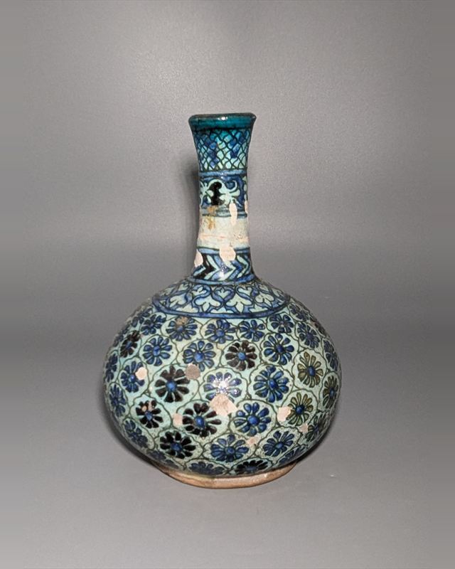 Multan Glazed Earthenware Bottle Vase