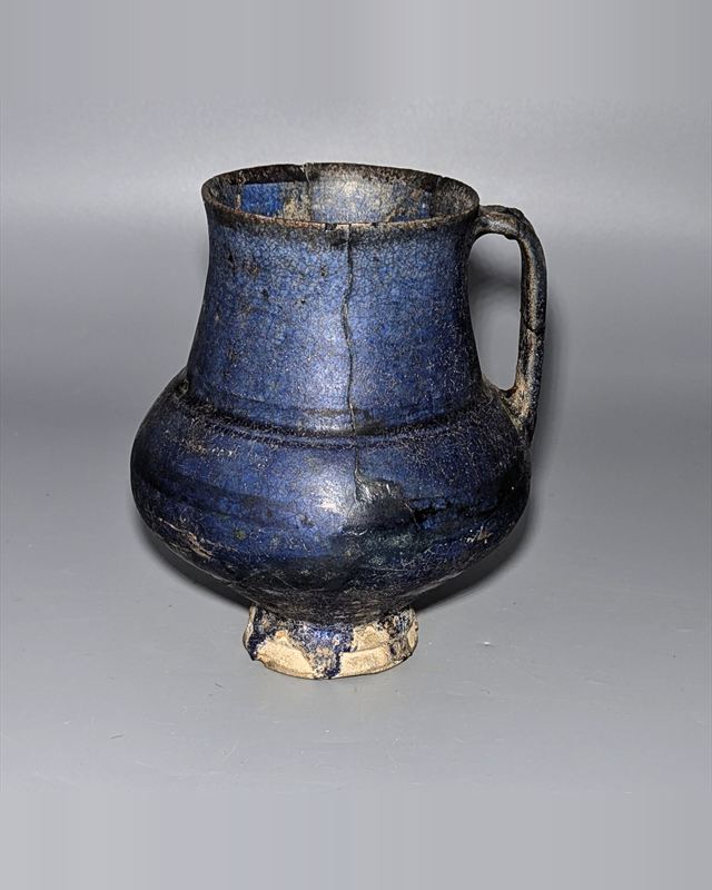 Persian Blue-Glazed Pottery Jug, Iran